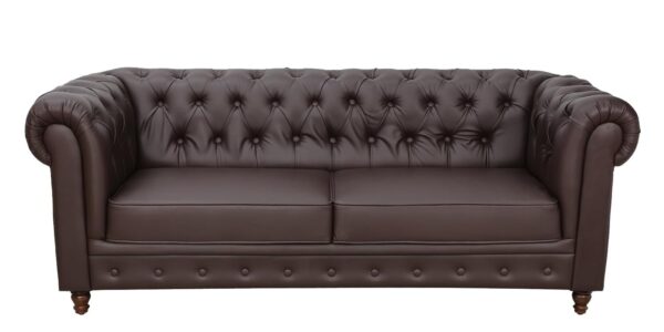 2 Seater Sofa (Brown) - Image 3