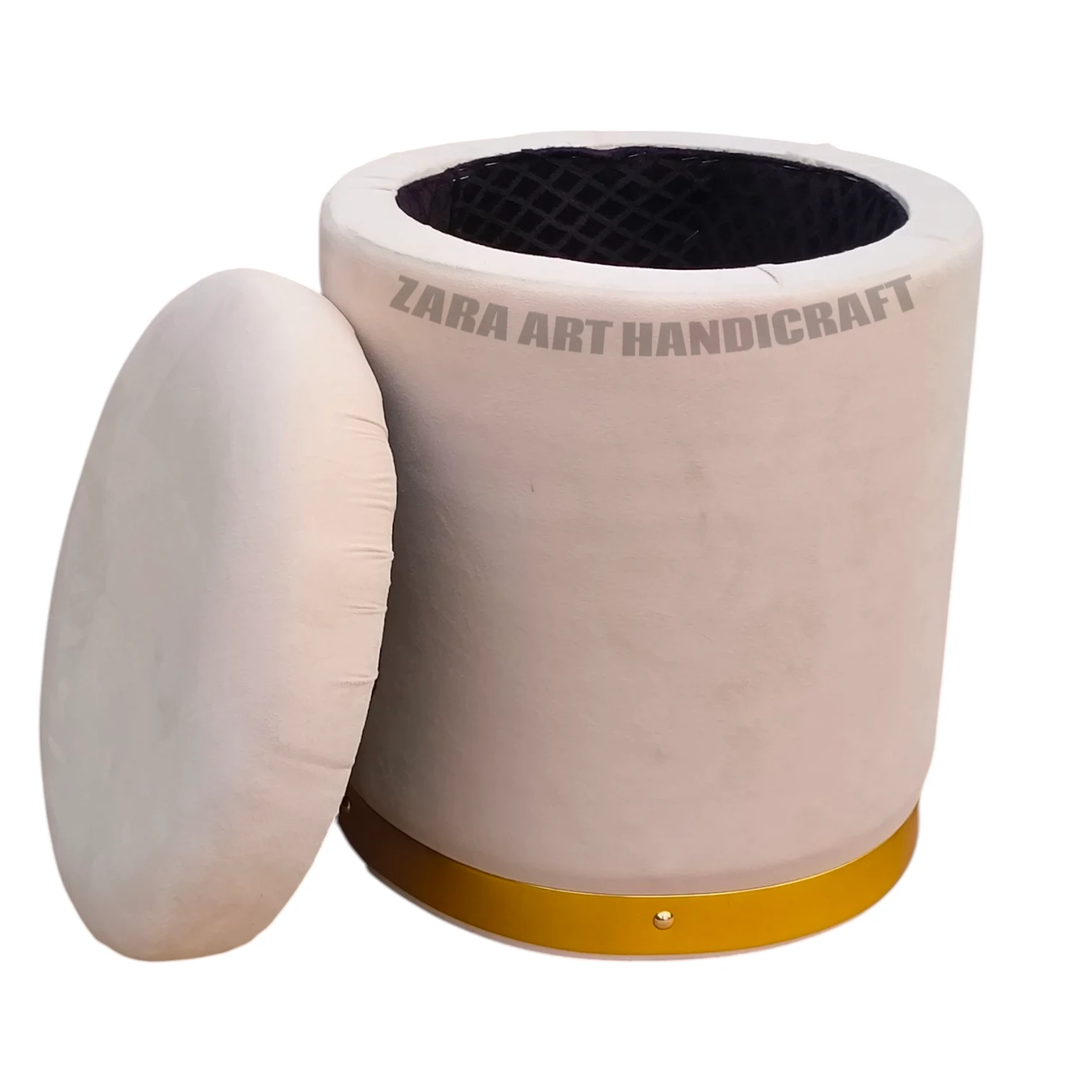 Luxury Upholstered Storage Ottoman with Lid