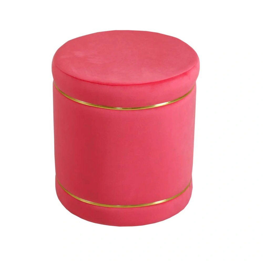Luxury Upholstered Round Ottoman Stool