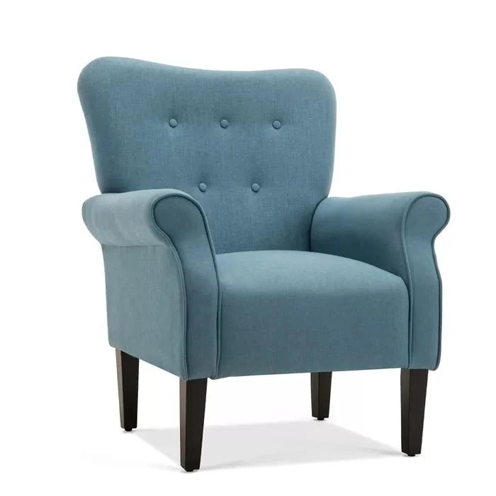 Living Room Accent Chair with Wooden Legs - Image 2