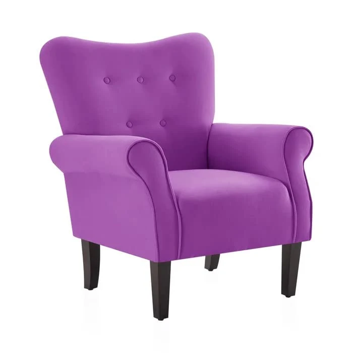 Living Room Accent Chair with Wooden Legs