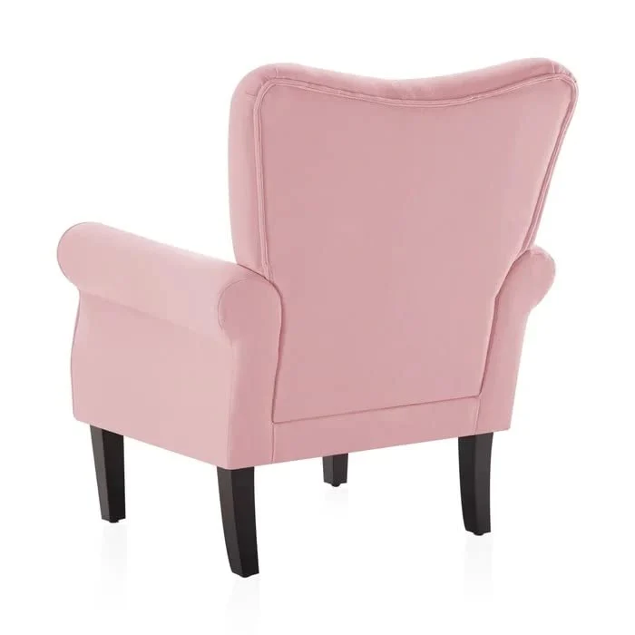 Living Room Accent Chair with Wooden Legs - Image 4