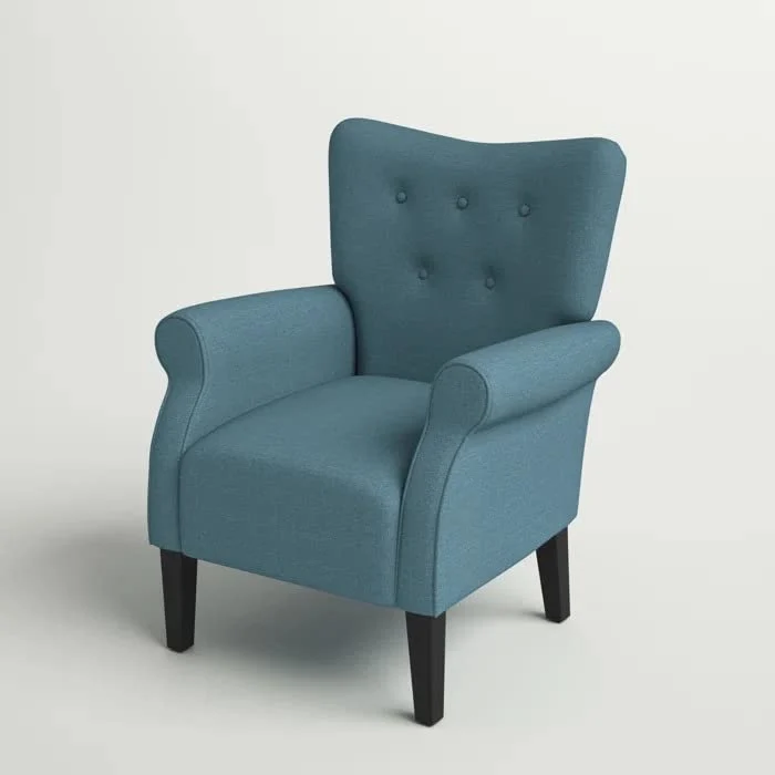 Living Room Accent Chair with Wooden Legs - Image 4