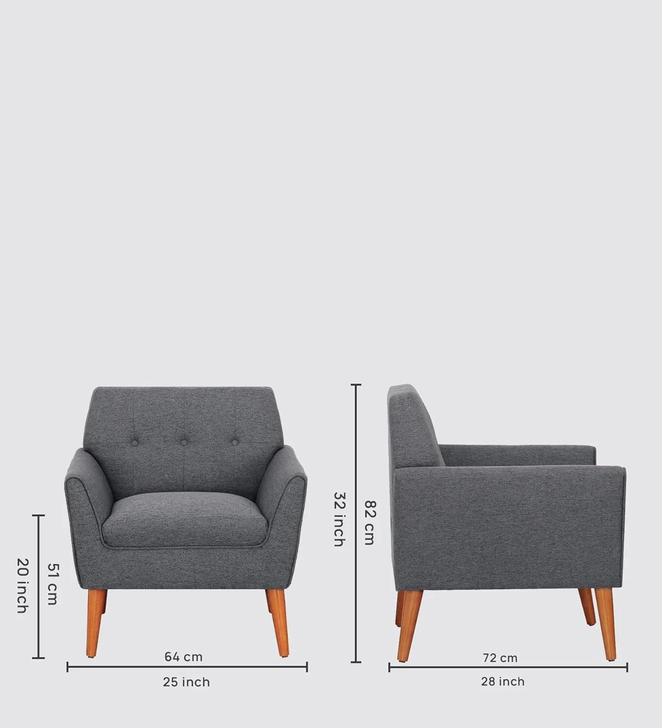 Compact Living Room Accent Chair - Image 3
